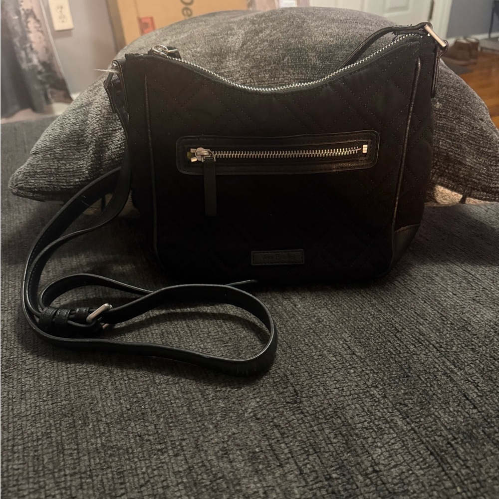 Vera Bradley Mini Vivian Crossbody Black Quilted Lightweight Everyday Bag - Picture 12 of 14